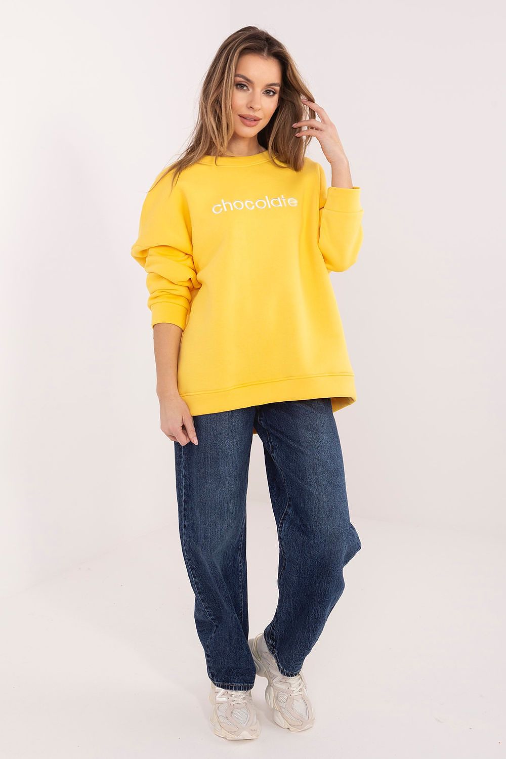 Women's Sweatshirt - Crew-neck With Regular Fit - Guocali