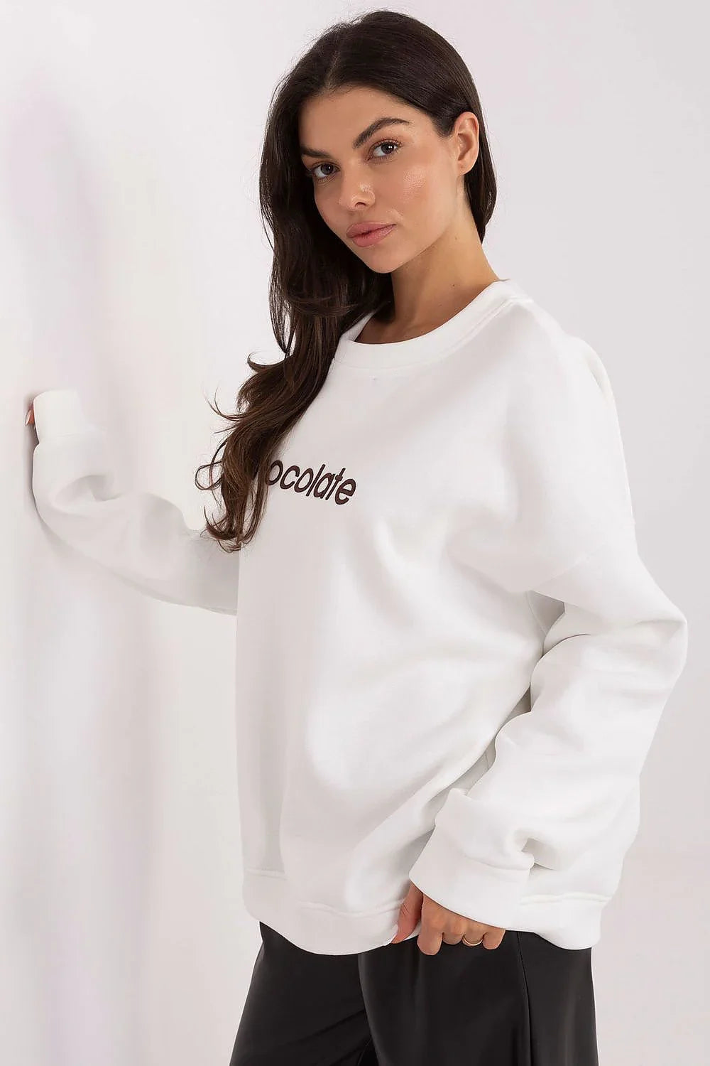 Women's Sweatshirt - Crew-neck With Regular Fit - Guocali