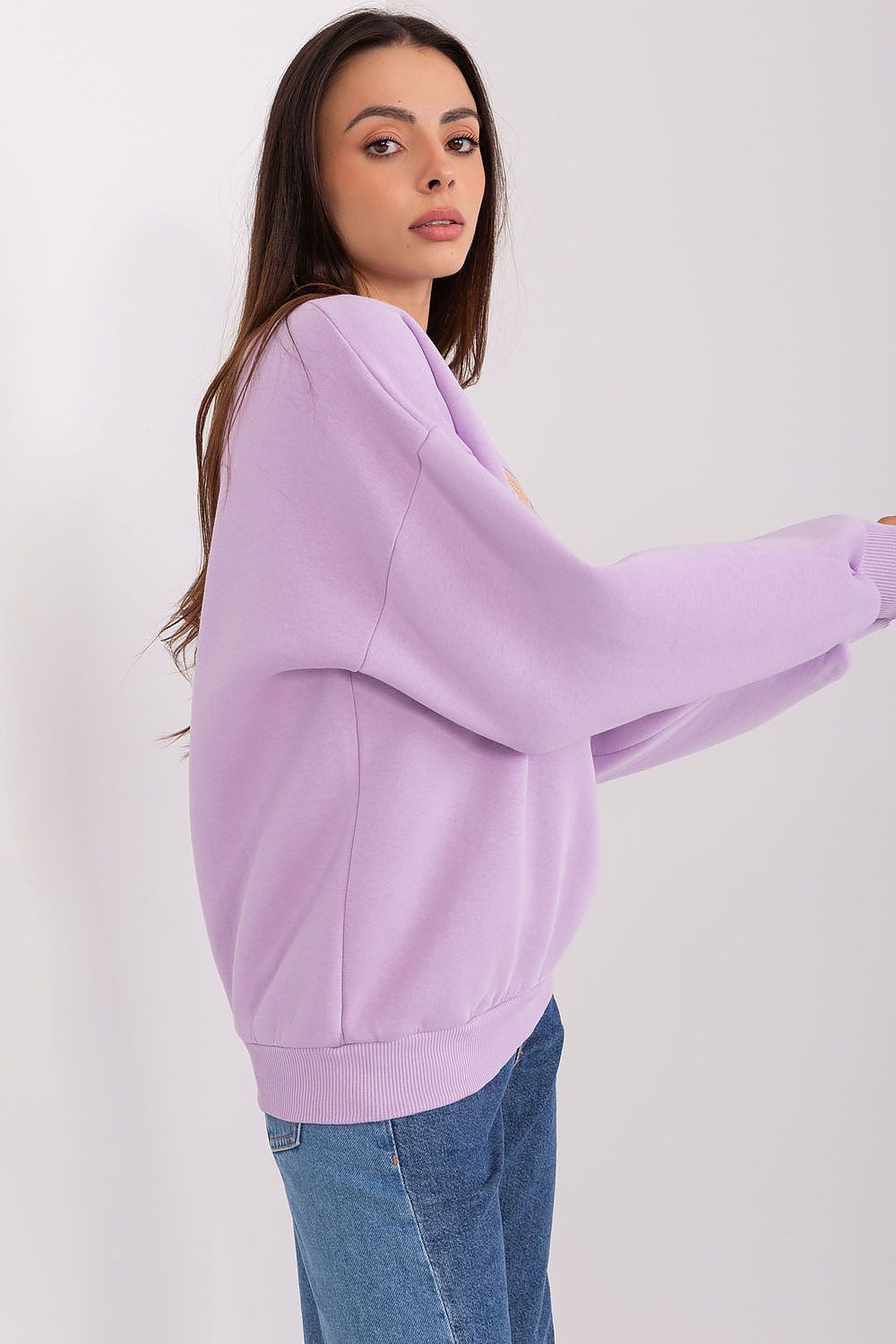 Women's sweatshirt violet casual look