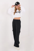 Women's Sweatshirt Cropped Crew Neck Letter Print – Sweatshirt | GUOCALI – view 10