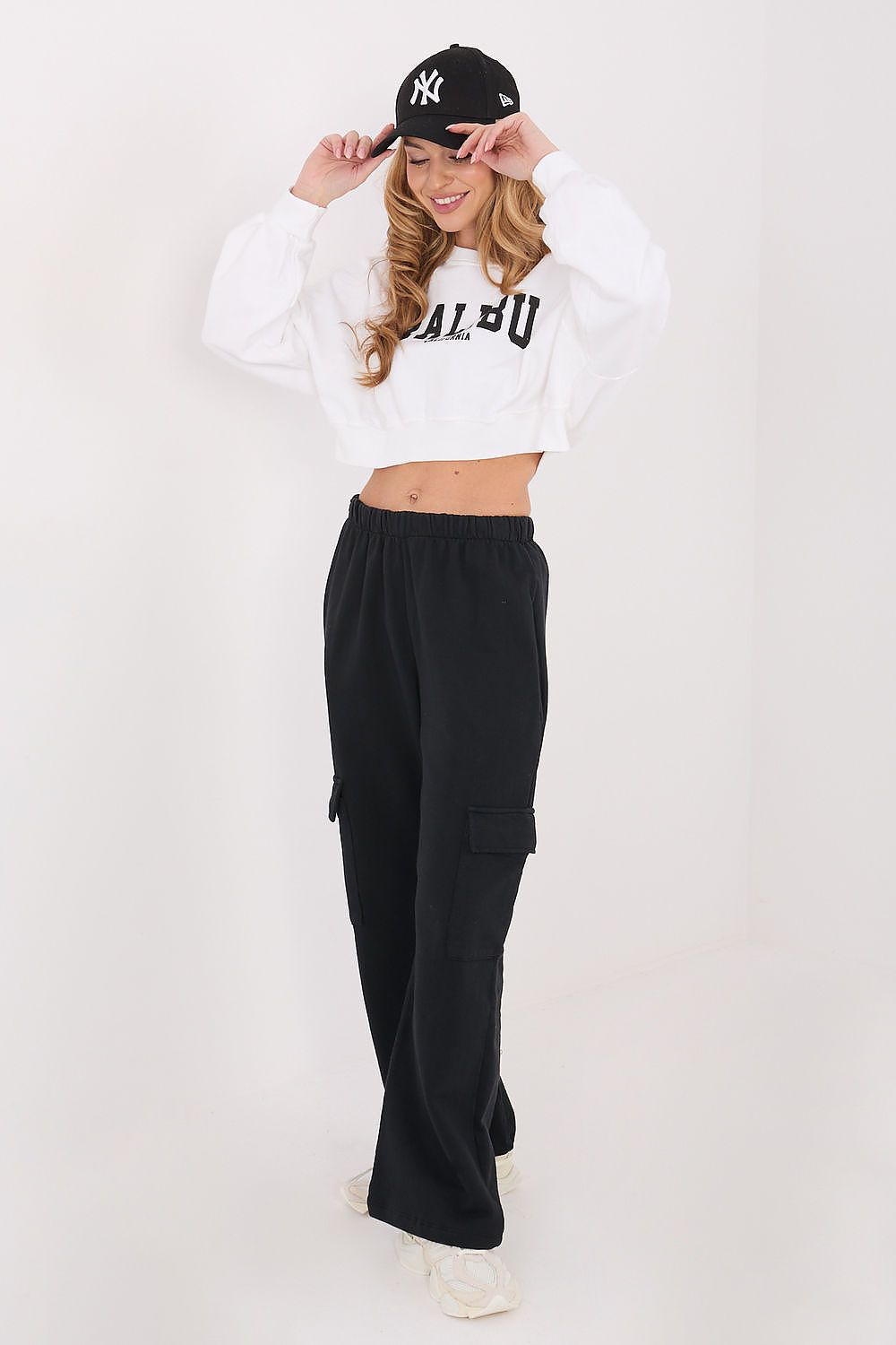 Women's Sweatshirt Cropped Crew Neck Letter Print – Sweatshirt | GUOCALI – view 10