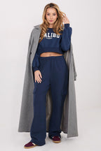 Women's Sweatshirt Cropped Crew Neck Letter Print – Sweatshirt | GUOCALI – view 3