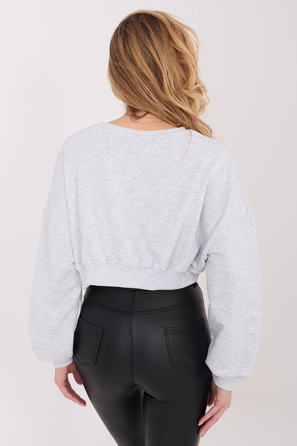 Women's Sweatshirt Cropped Crew Neck Letter Print – Sweatshirt | GUOCALI – view 7
