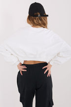 Women's sweatshirt beige lettering detail view