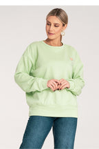 Women's sweatshirt green loose fit alternate view