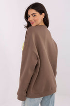 Women's sweatshirt beige casual look
