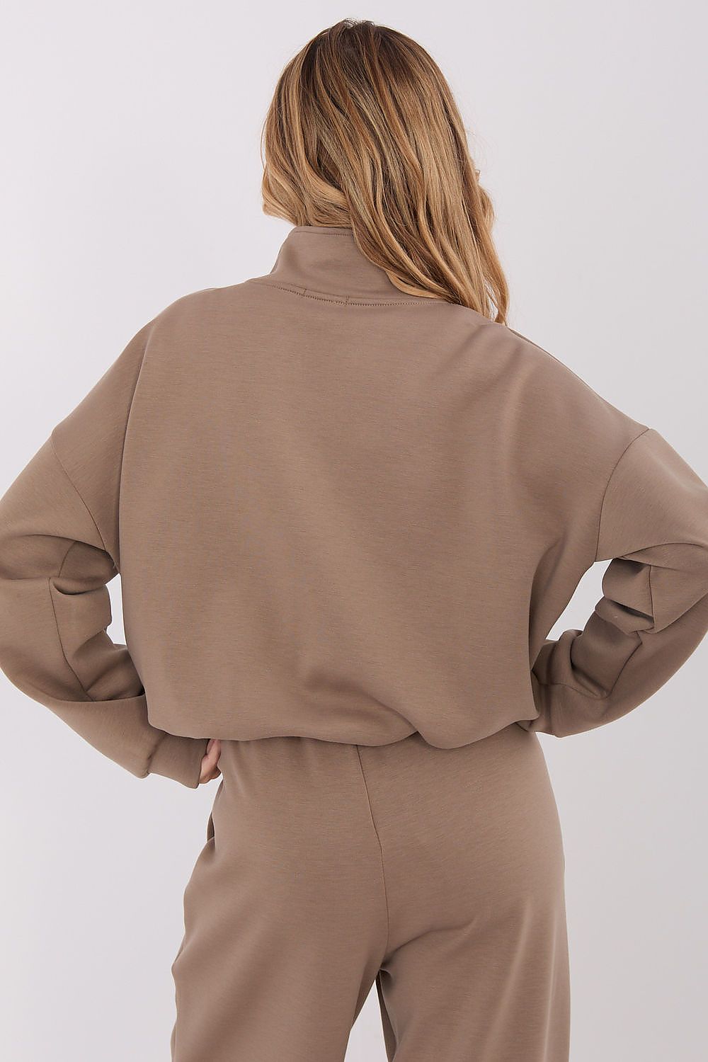 Women's Sweatshirt Full-Zip Stand Collar Loose Fit – Sweatshirt | GUOCALI – view 10