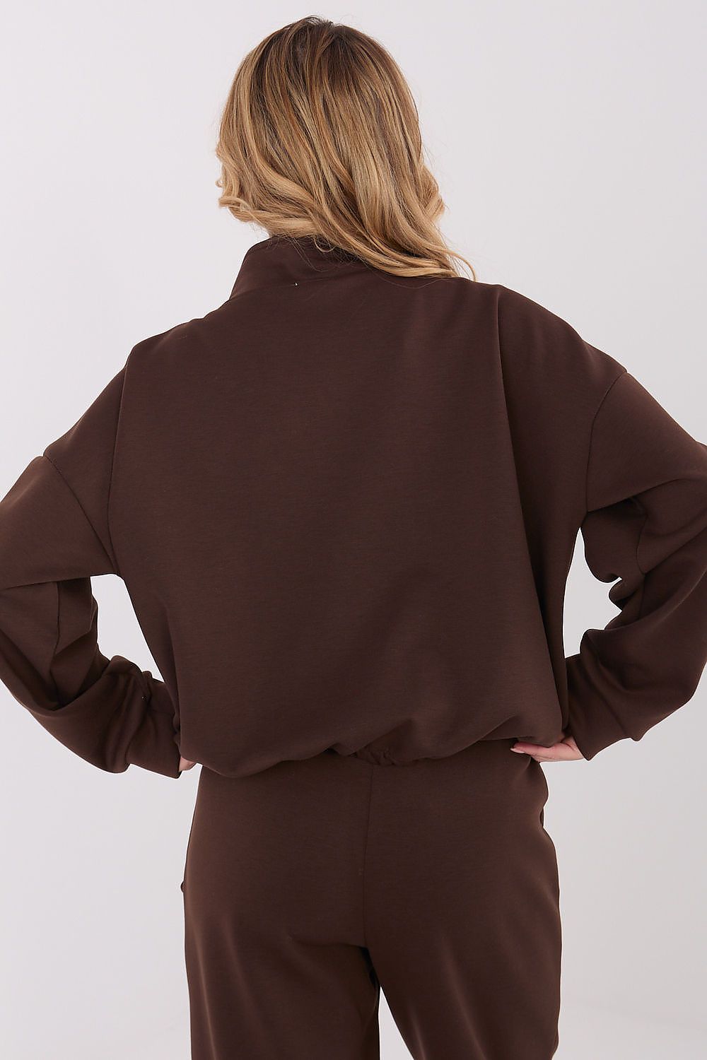 Women's Sweatshirt Full-Zip Stand Collar Loose Fit – Sweatshirt | GUOCALI – view 18