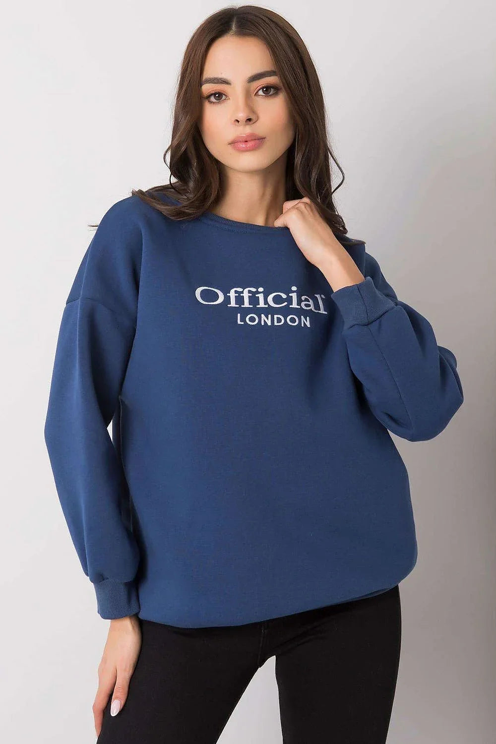 Women's Sweatshirt Logo Crew Neck Relaxed Fit Cotton Blend – Sweatshirt | GUOCALI