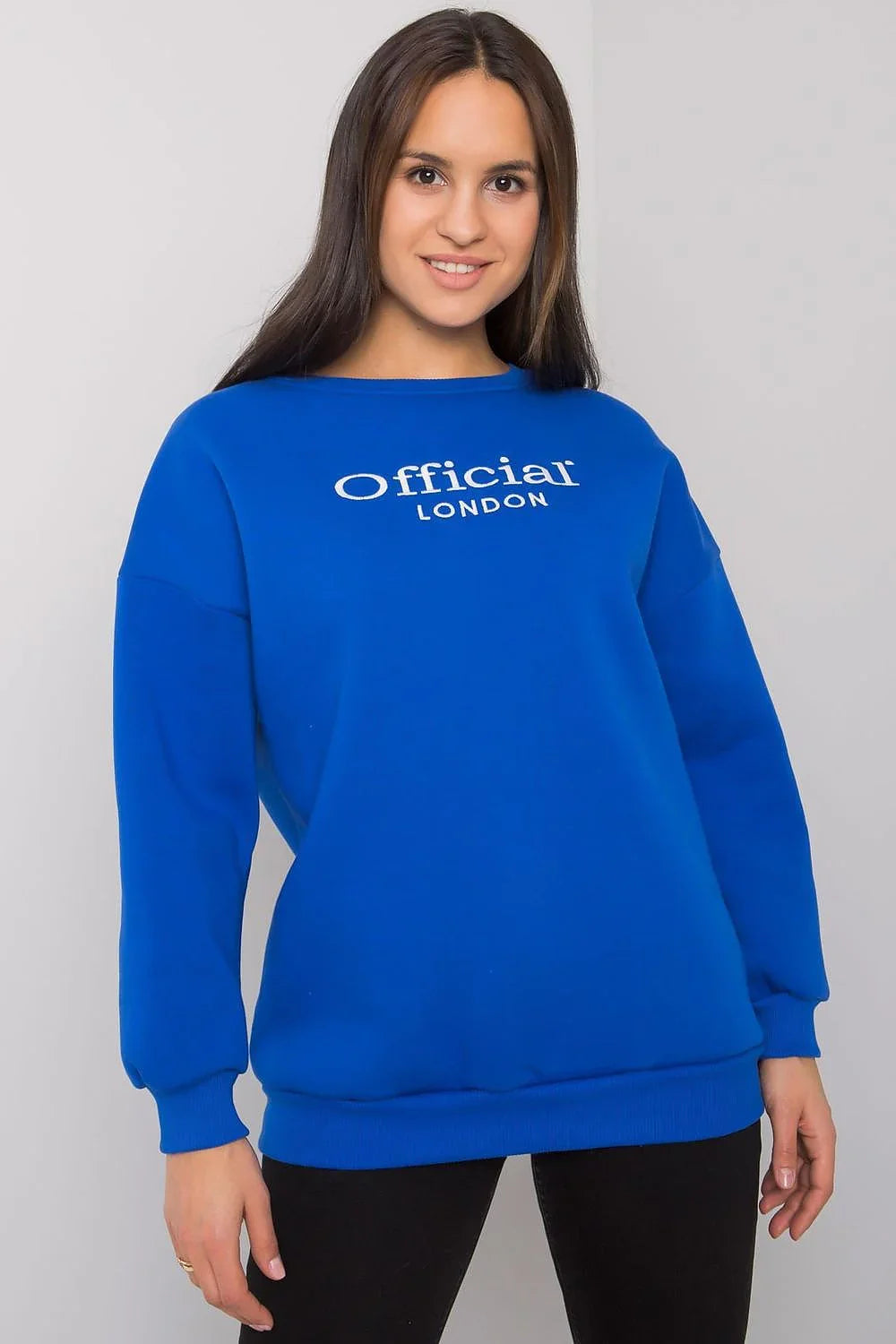 Women's Sweatshirt Logo Crew Neck Relaxed Fit Cotton Blend – Sweatshirt | GUOCALI – view 7