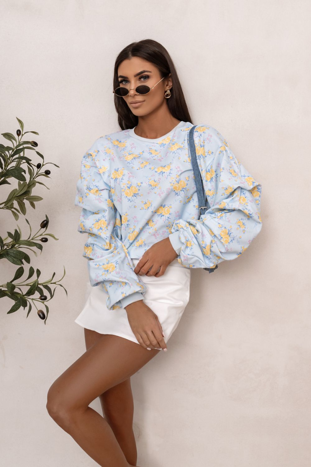 Women's sweatshirt blue second shade front view