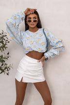 Women's sweatshirt blue second shade casual view