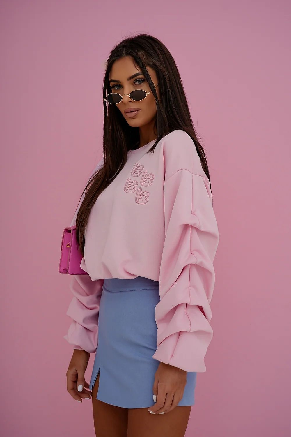 Women's sweatshirt pink second shade casual view