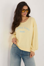 Women's Sweatshirt Loose Fit Letter Print Round Neck – Sweatshirt | GUOCALI
