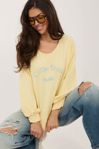 Women's Sweatshirt Loose Fit Letter Print Round Neck – Sweatshirt | GUOCALI – view 2