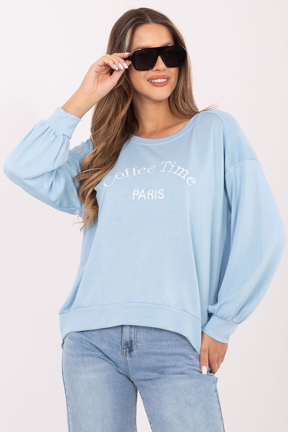 Women's Sweatshirt Loose Fit Letter Print Round Neck – Sweatshirt | GUOCALI – view 4