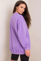 Women's Sweatshirt - Mock-Neck With Regular Fit - Guocali