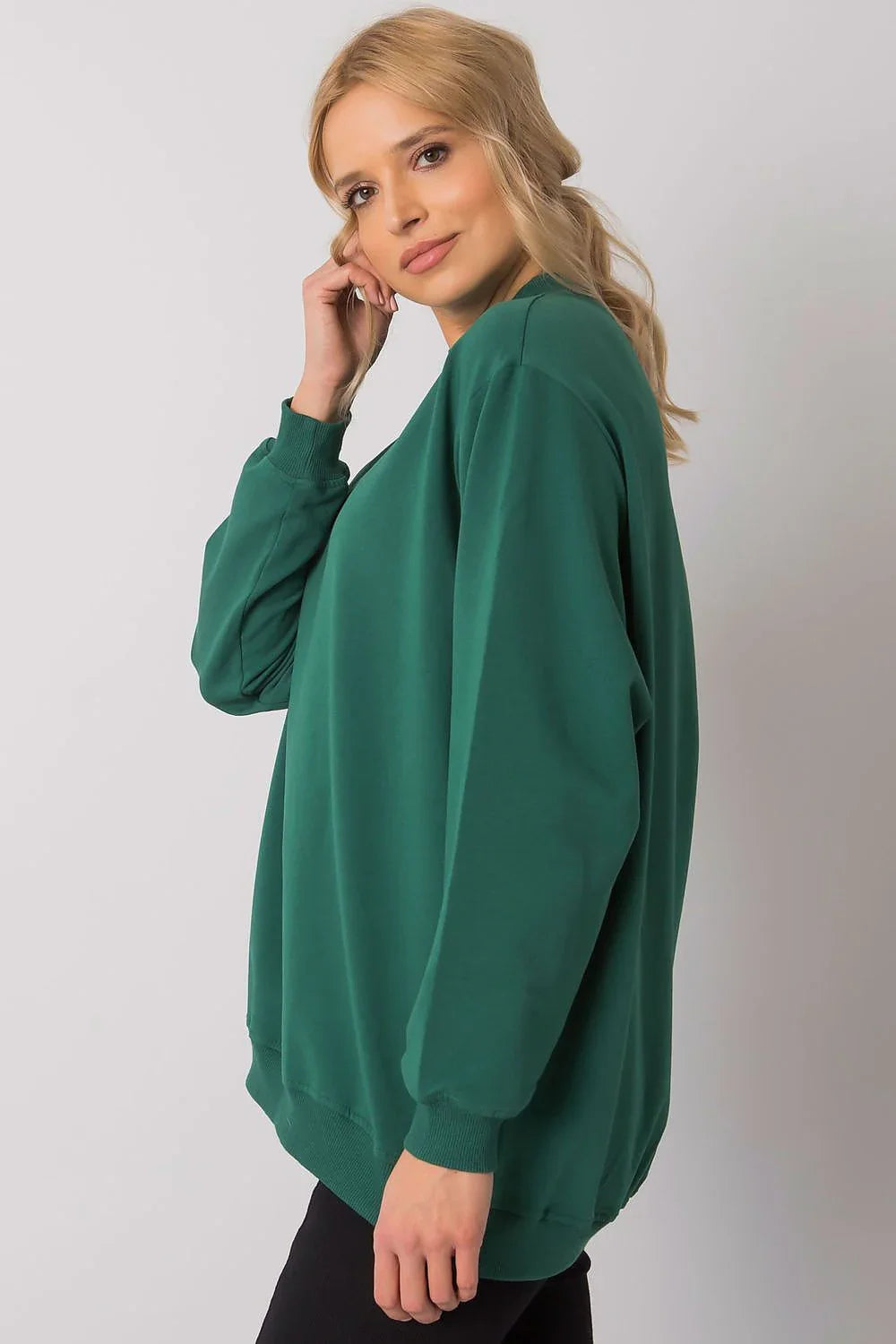 Women's Sweatshirt - Mock-Neck With Regular Fit - Guocali