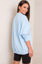 Women's Sweatshirt - Mock-Neck With Regular Fit - Guocali