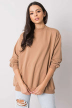 Women's Sweatshirt - Mock-Neck With Regular Fit - Guocali