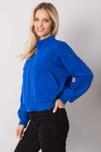 Women's Sweatshirt - Mock-Neck With Regular Fit - Guocali