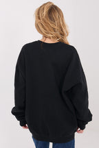 Women's Sweatshirt Oversized Letter Print Lined Cotton Blend – Sweatshirt | GUOCALI – view 4