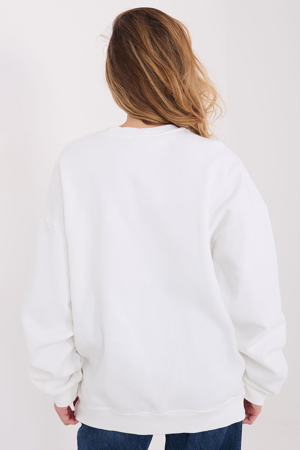 Women's Sweatshirt Oversized Letter Print Lined Cotton Blend – Sweatshirt | GUOCALI – view 7