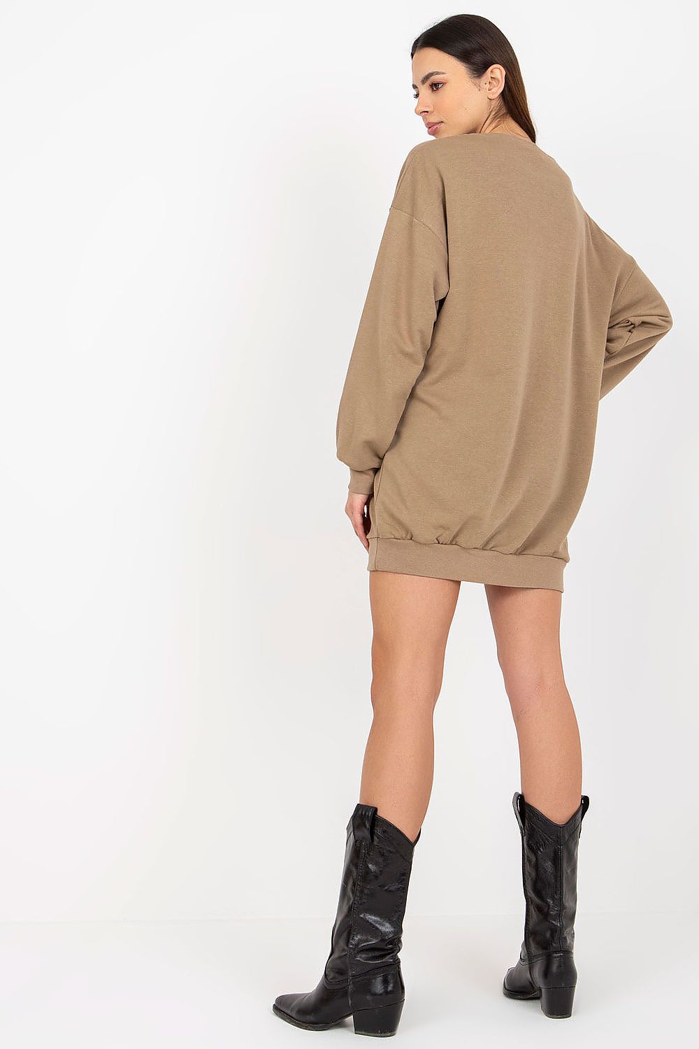 Women's sweatshirt beige casual look