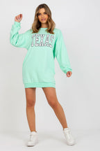 Women's Sweatshirt Oversized Longline College Print Side Pockets – Sweatshirt | GUOCALI – view 14