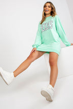 Women's Sweatshirt Oversized Longline College Print Side Pockets – Sweatshirt | GUOCALI – view 16