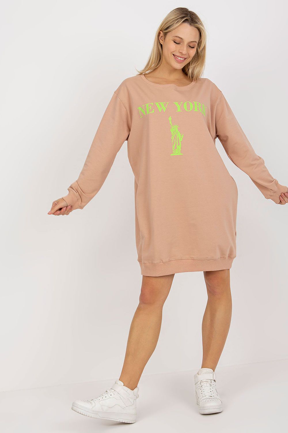 Women's Sweatshirt Oversized Longline Graphic Print Cotton Blend – Sweatshirt | GUOCALI – view 12