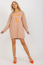 Women's Sweatshirt Oversized Longline Graphic Print Cotton Blend – Sweatshirt | GUOCALI – view 24