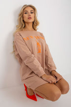 Women's Sweatshirt Oversized Longline Graphic Print Cotton Blend – Sweatshirt | GUOCALI – view 26
