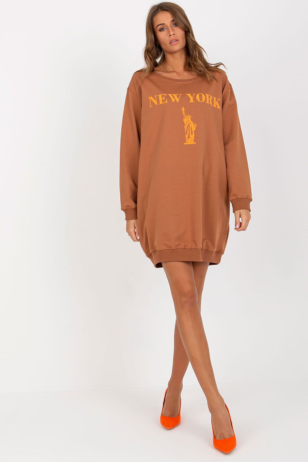 Women's Sweatshirt Oversized Longline Graphic Print Cotton Blend – Sweatshirt | GUOCALI – view 28