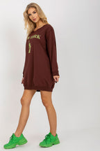 Women's Sweatshirt Oversized Longline Graphic Print Cotton Blend – Sweatshirt | GUOCALI – view 36