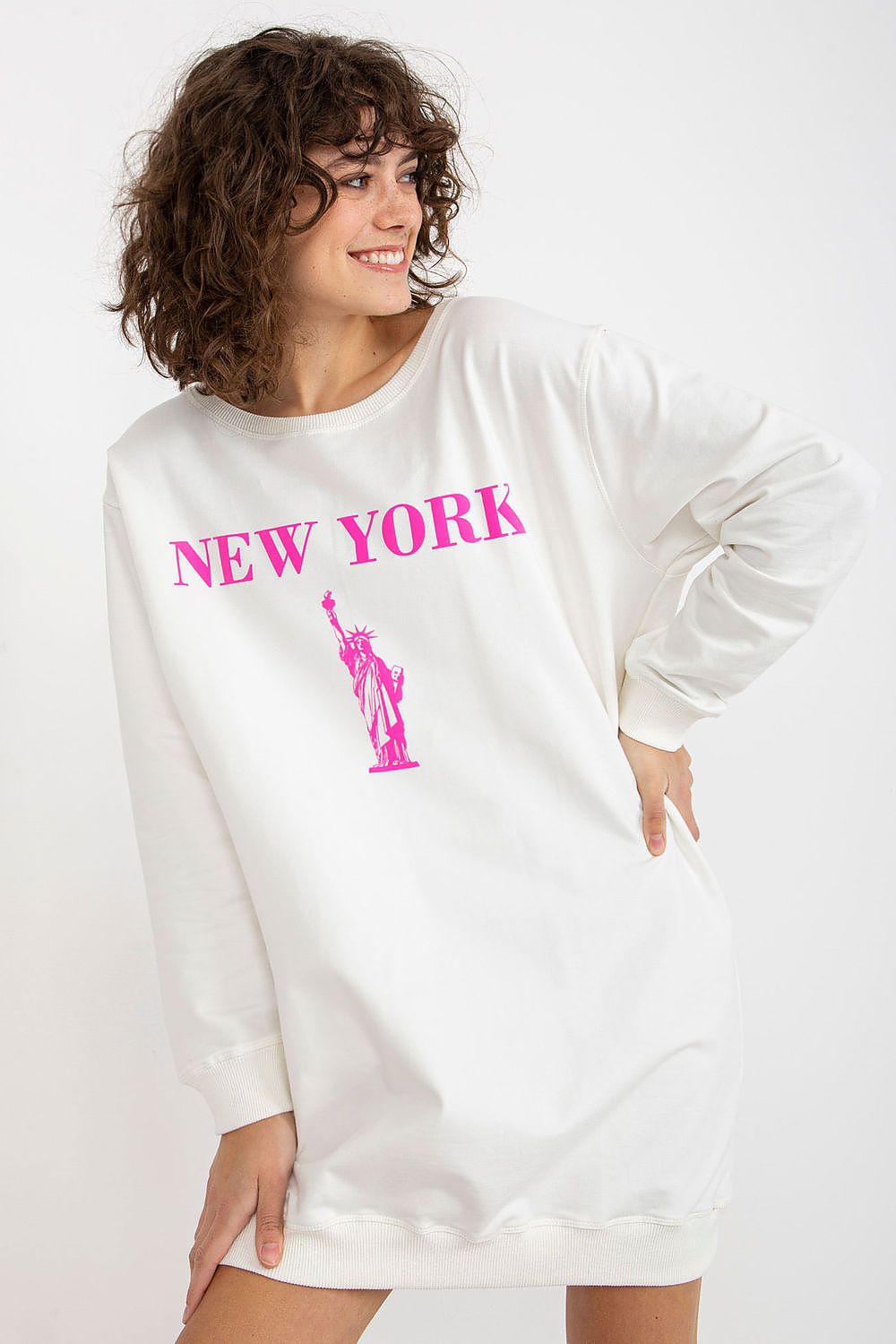 Women's Sweatshirt Oversized Longline Graphic Print Cotton Blend – Sweatshirt | GUOCALI – view 5