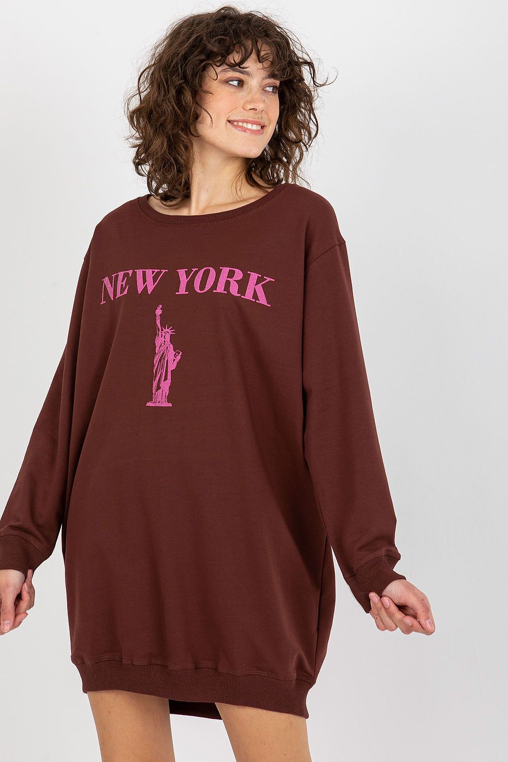 Women's Sweatshirt Oversized Longline Graphic Print Cotton Blend – Sweatshirt | GUOCALI – view 9