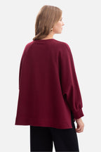 Women's Sweatshirt Oversized Raglan Side Slits Cotton – Sweatshirt | GUOCALI – view 15
