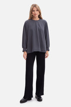Women's Sweatshirt Oversized Raglan Side Slits Cotton – Sweatshirt | GUOCALI – view 5