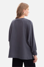 Women's Sweatshirt Oversized Raglan Side Slits Cotton – Sweatshirt | GUOCALI – view 6