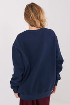 Women's Sweatshirt Plain Crew Neck Loose Fit Cotton Blend – Sweatshirt | GUOCALI – view 3
