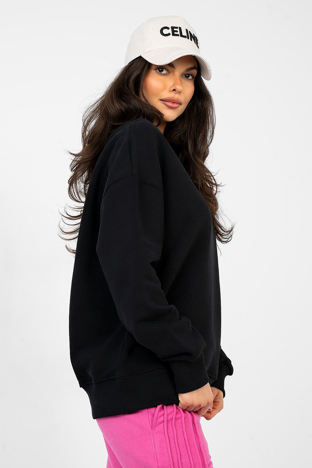 Women's Sweatshirt Sleeve Embroidery Cotton Blend – Sweatshirt | GUOCALI – view 2