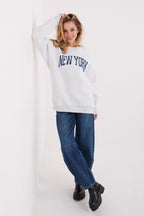 Women's Sweatshirt Slogan Print Crew Neck Loose Fit – Sweatshirt | GUOCALI – view 2