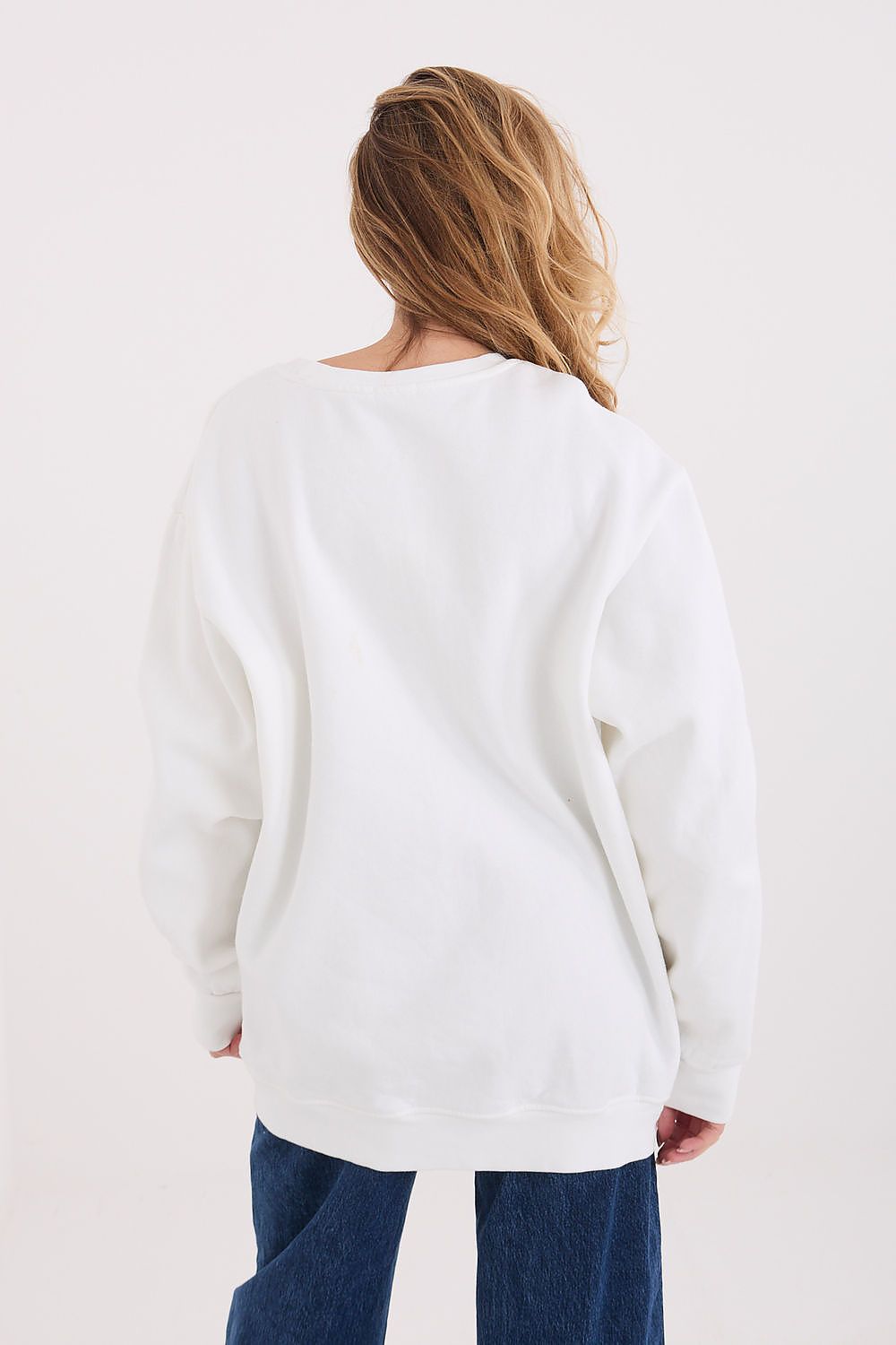 Women's Sweatshirt Slogan Print Crew Neck Loose Fit – Sweatshirt | GUOCALI – view 6