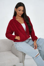 Women's Sweatshirt Teddy Full-Zip Stand Collar – Sweatshirt | GUOCALI – view 19