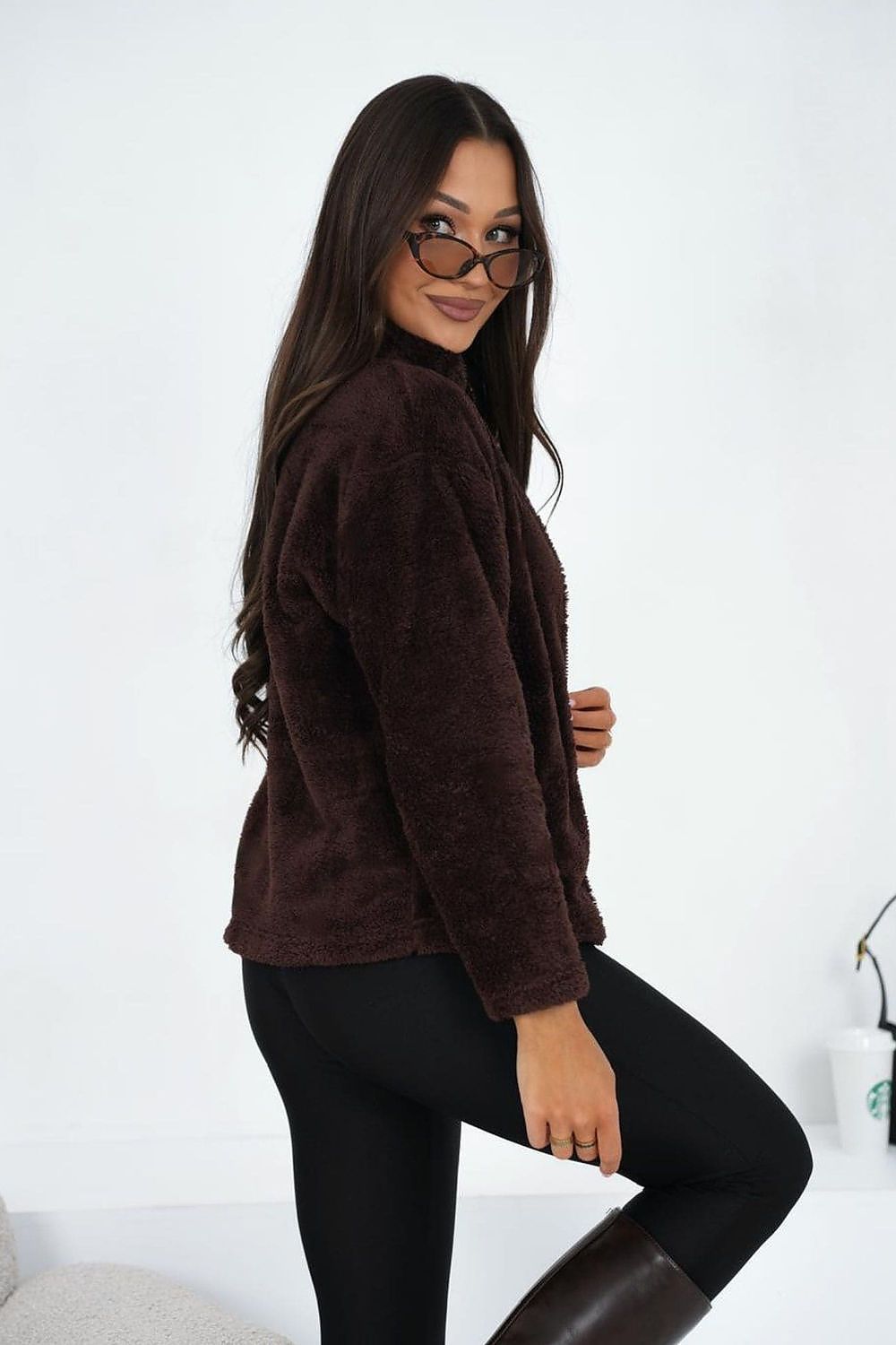 Women's Sweatshirt Teddy Full-Zip Stand Collar – Sweatshirt | GUOCALI – view 22