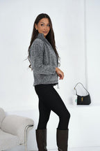 Women's Sweatshirt Teddy Full-Zip Stand Collar – Sweatshirt | GUOCALI – view 8