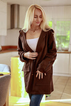 Women's sweatshirt brown casual view