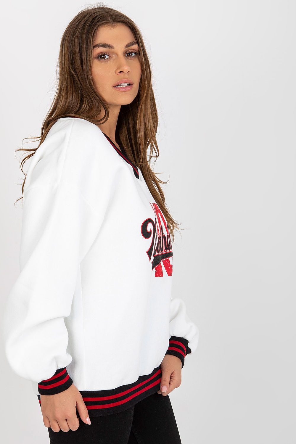 Women's sweatshirt white casual look