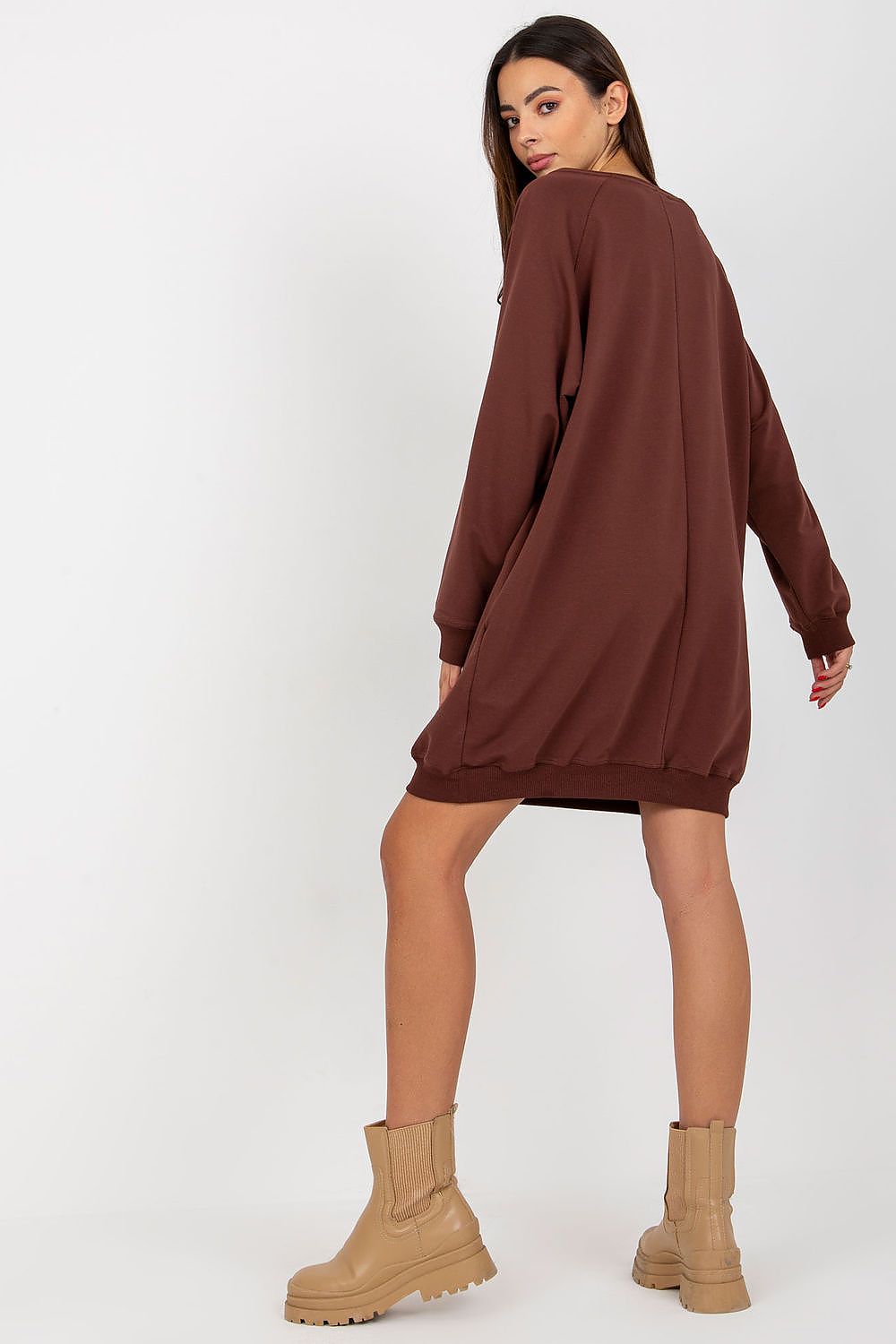 Women's Sweatshirt V-Neck Oversized Longline Embellished Print – Sweatshirt | GUOCALI – view 6